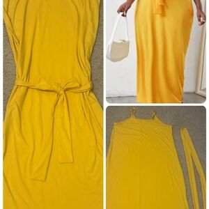 SHEIN Yellow Maxi Dress
